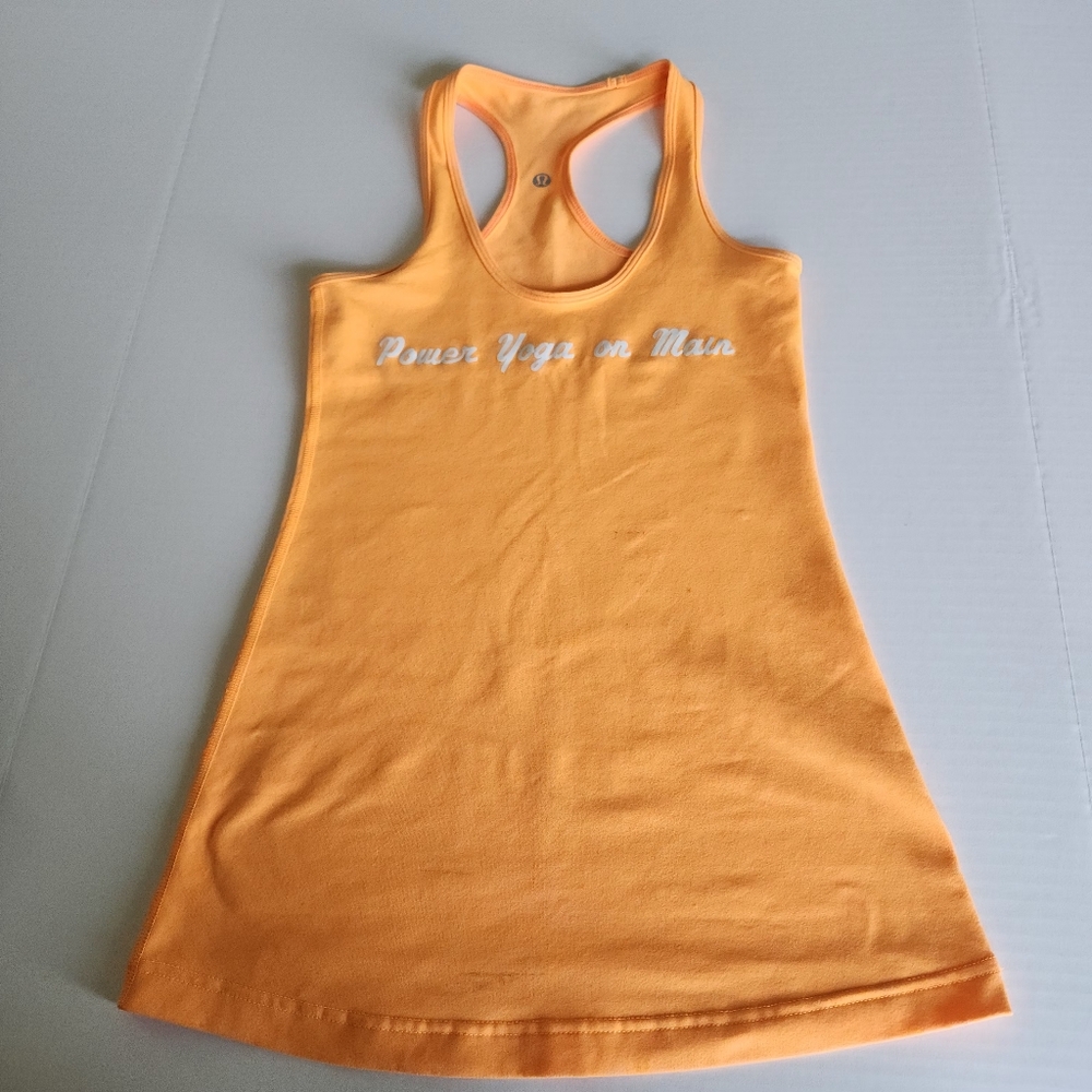Lululemon Orange Racerback Yoga Tank Top S